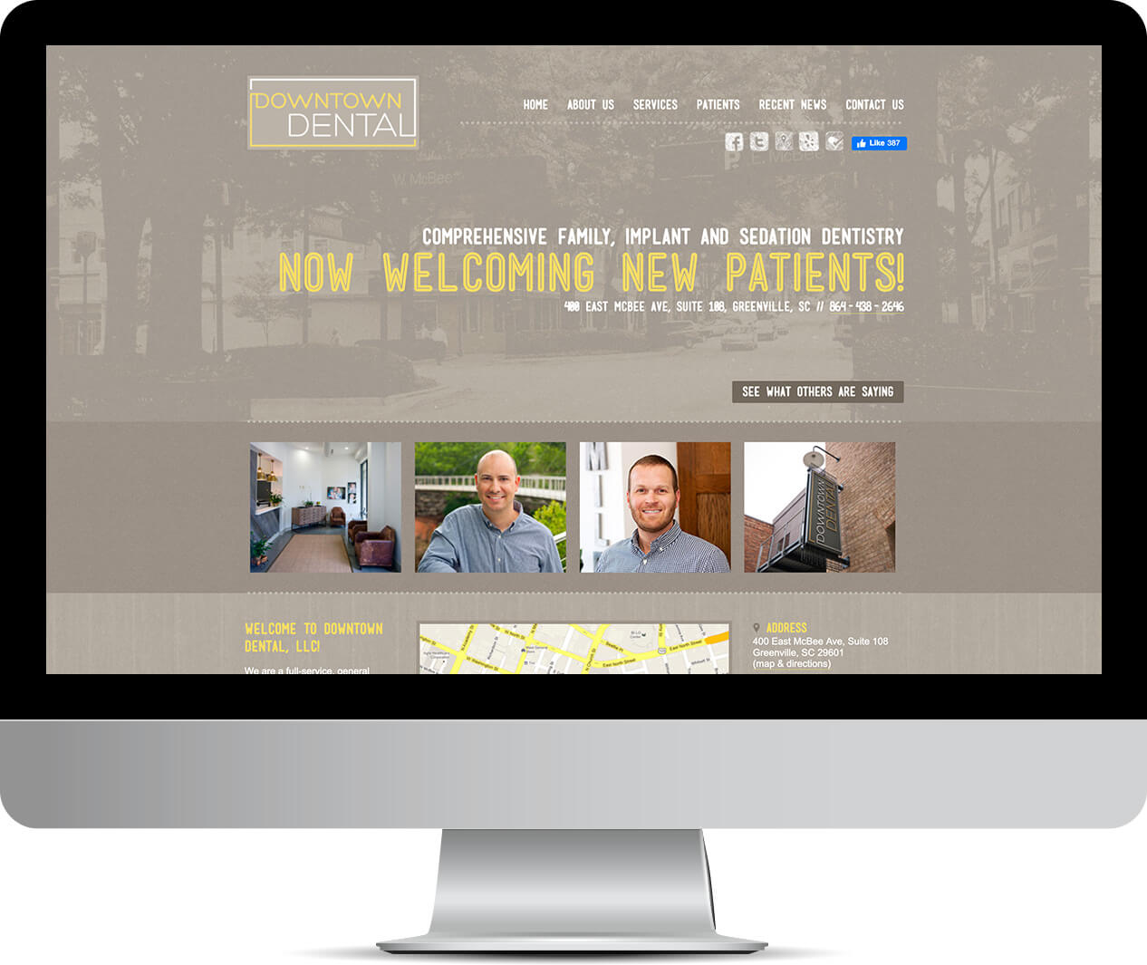 Downtown Dental Website Design & Graphic Design