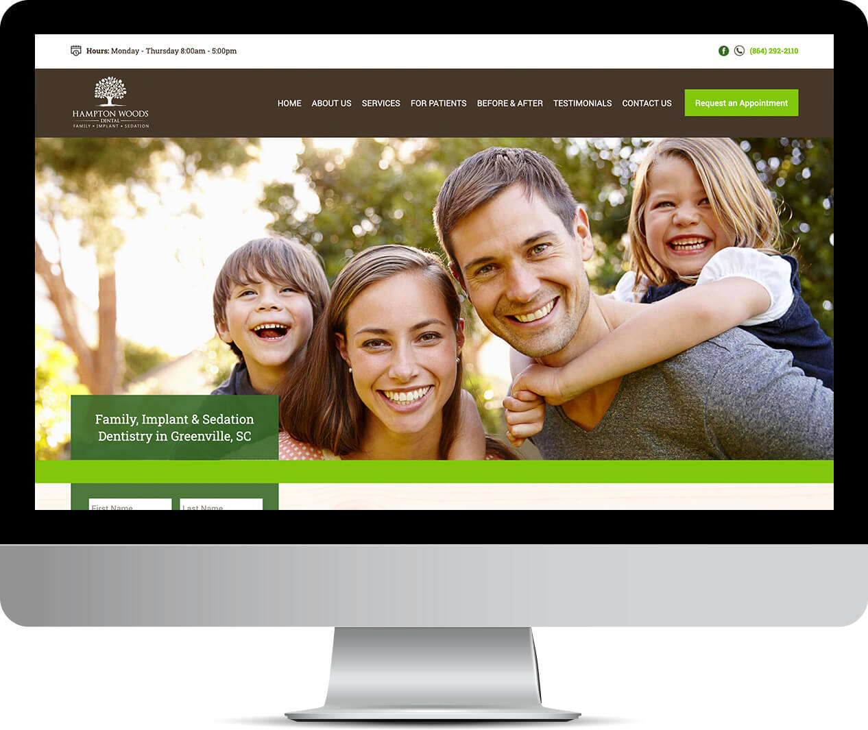 Hampton Woods Dental Website Design & Development
